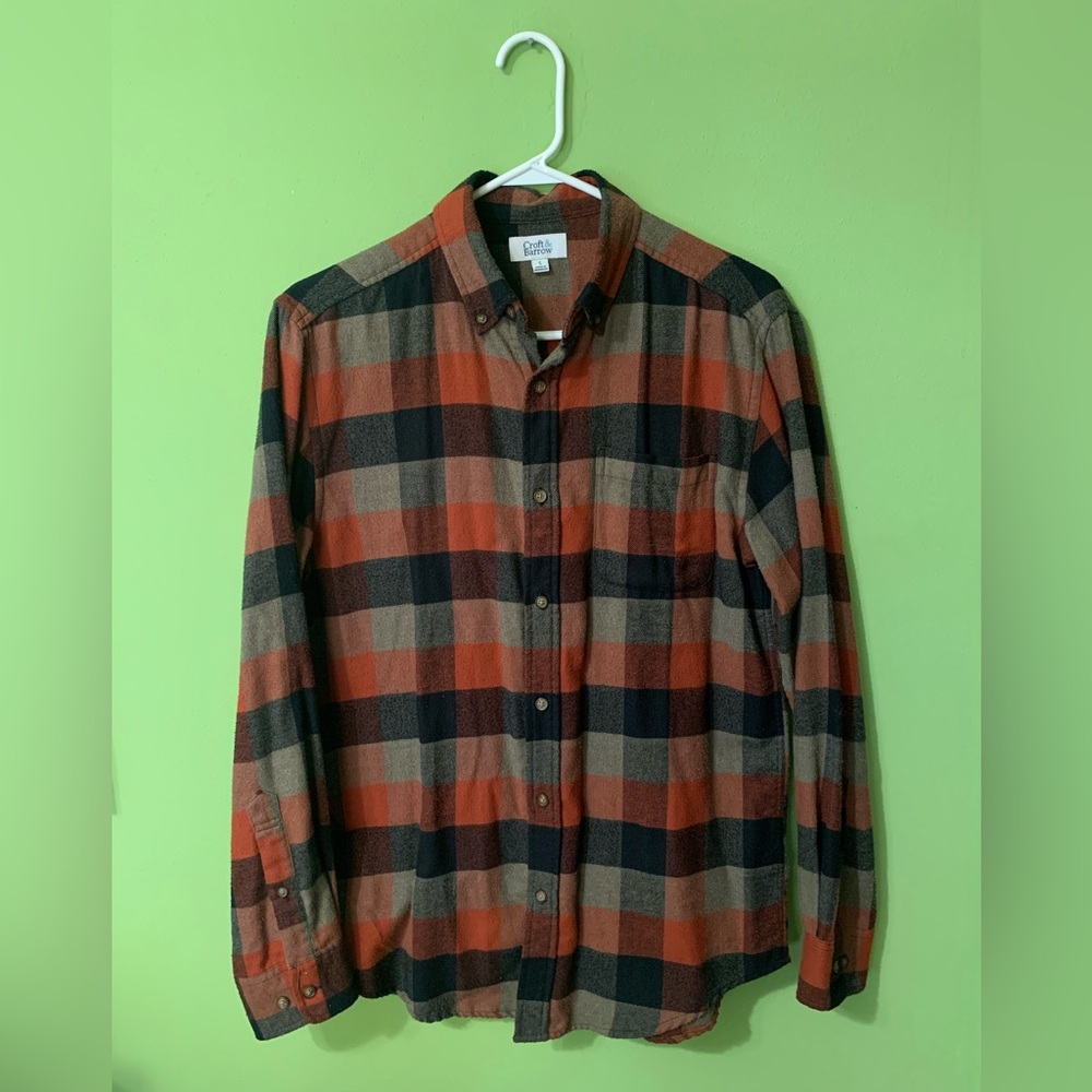 Croft & Barrow Men's Plaid Shirt - Red and Black